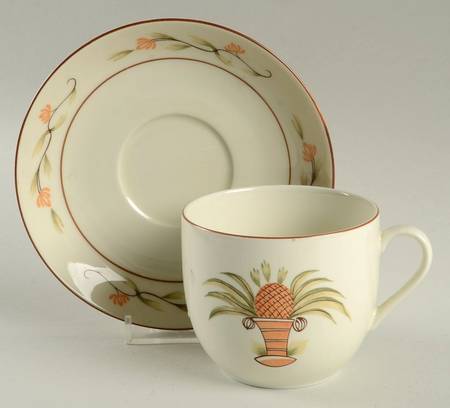 Pineapple Flat Cup & Saucer Set