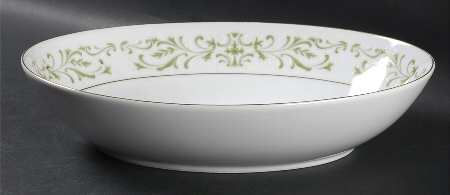 Allegro Green 10" Oval Vegetable Bowl