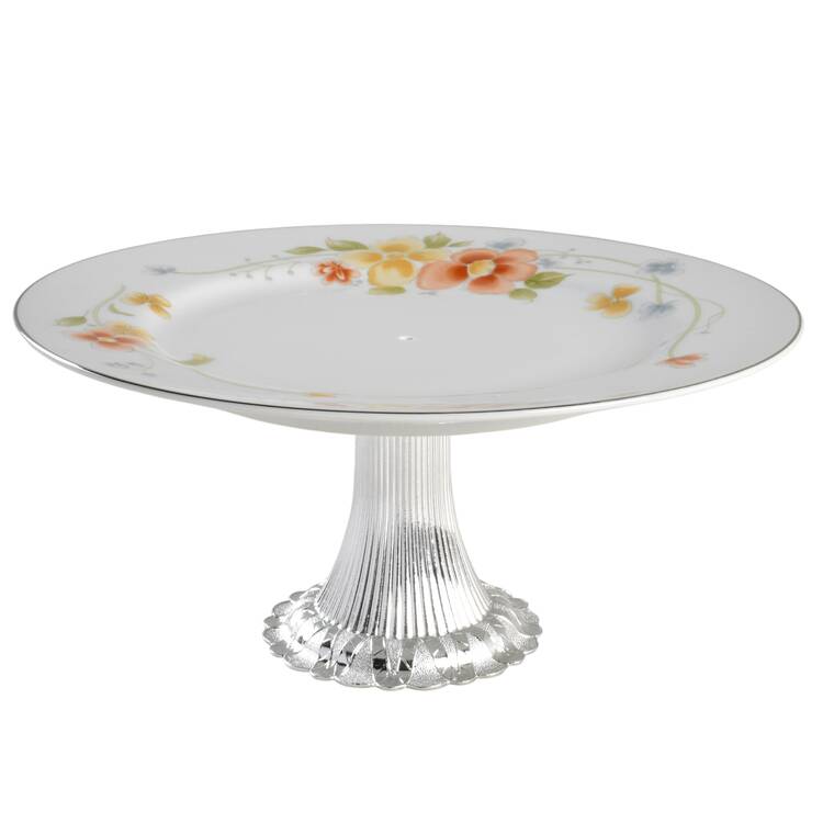 Annabelle Cake Stand with 4"-5" Metal Pedestal  Hc