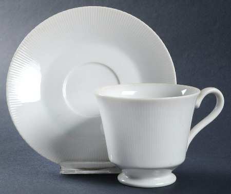 Ascot Footed Cup & Saucer Set by Fine China of Japan