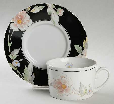Black Magic Flat Cup & Saucer Set