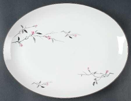 Cherry Blossom 16" Oval Serving Platter