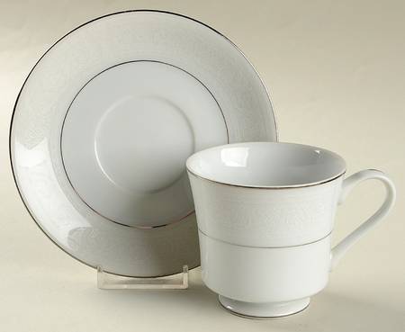 Demure Footed Cup & Saucer Set