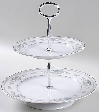 Diane 11 1/4"  2 Tier Footed Serving Tray (DP,SP,FR) HC