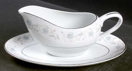English Garden (Platinum) Gravy Boat & Underplate/Relish