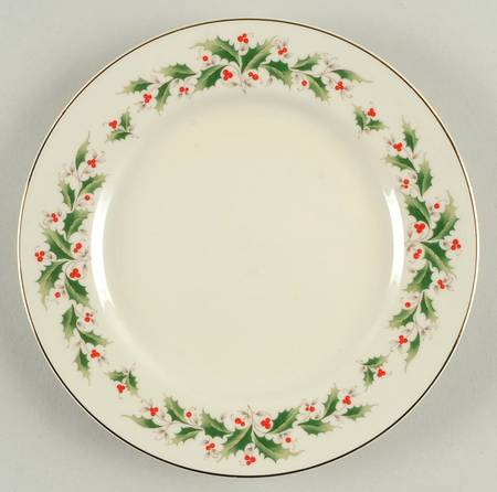 Holly Holiday Salad Plate