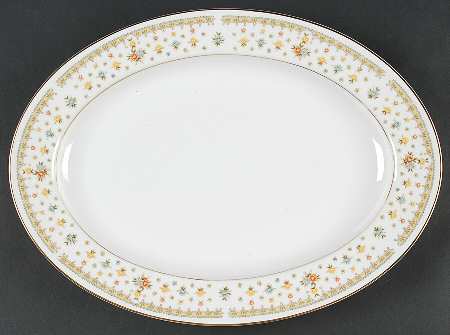 Garden Bouquet 14" Oval Serving Platter