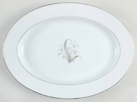 Lily of The Valley 12" Oval Serving Platter