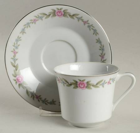 Melody Rose Flat Cup & Saucer Set