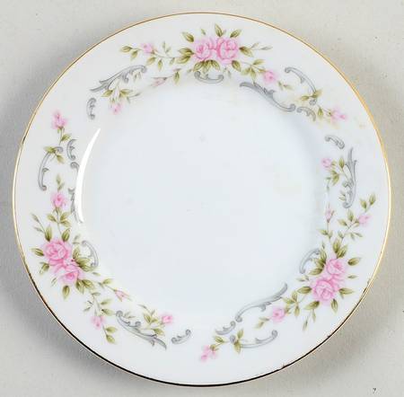 Pink Rose Bread & Butter Plate