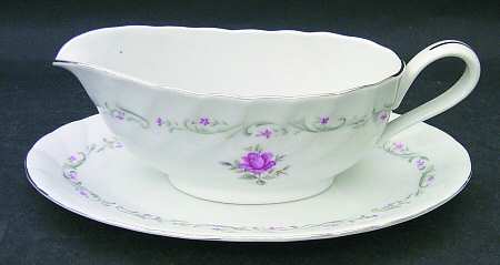 Royal Swirl Gravy Boat & Underplate/Relish by Fine China of Japan