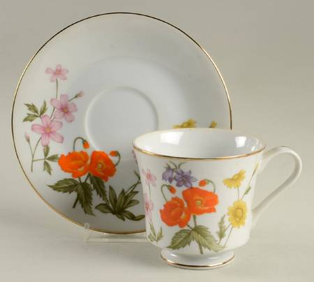 Wild Flower Flat Cup & Saucer Set