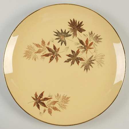 Autumn Symphony (Yellow Background) 13" Chop Plate (Round Platter) by Fine Arts