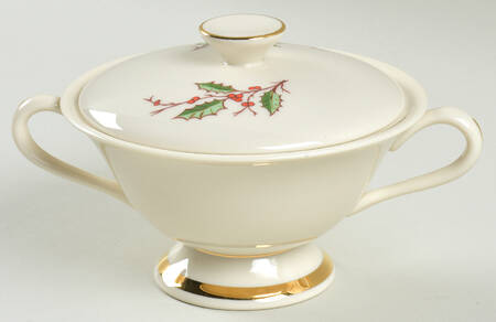 Christmas (Rim) Sugar Bowl & Lid