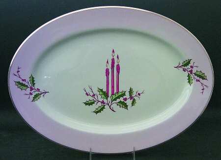 Christmas (Rim) 15" Oval Serving Platter
