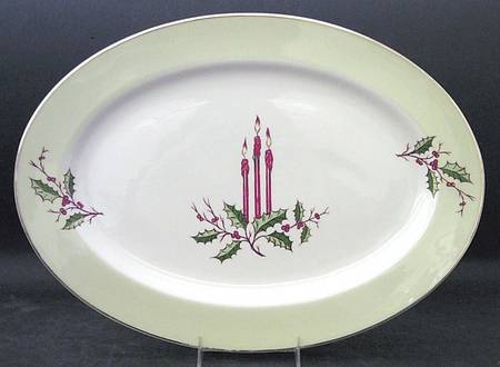 Christmas (Rim) 15" Oval Serving Platter