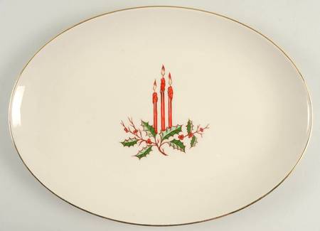 Christmas (Coupe) 15" Oval Serving Platter