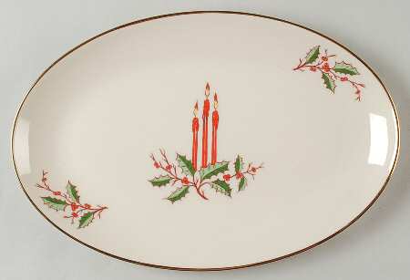 Christmas (Coupe) 12" Oval Serving Platter