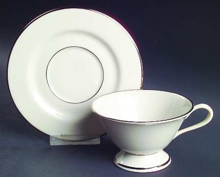 Classic Dignity Platinum Footed Cup & Saucer Set