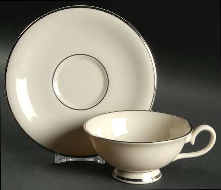 Classic Dignity Platinum Footed Cup & Saucer Set