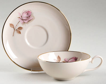 Eternal Rose Flat Cup & Saucer Set