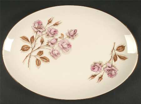 Eternal Rose 15" Oval Serving Platter