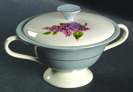 Georgian Lilac Sugar Bowl & Lid