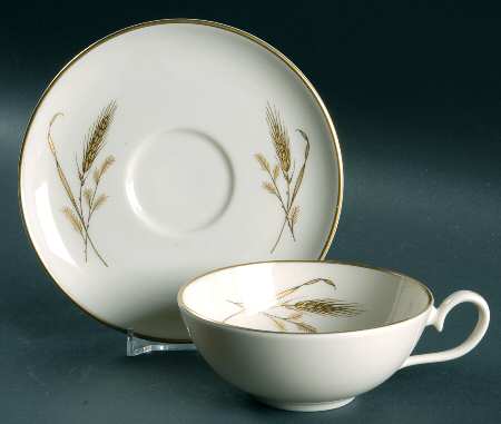 Golden Harvest Flat Cup & Saucer Set