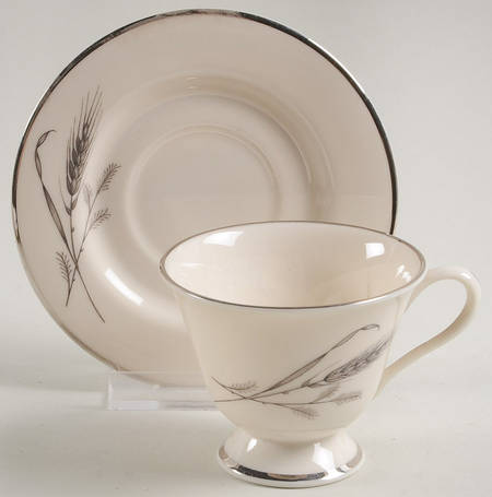 Harvest Time Footed Demitasse Cup & Saucer Set