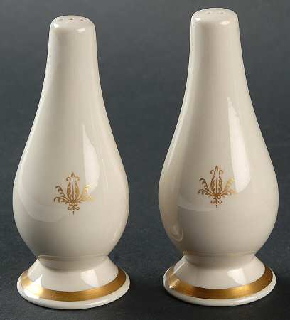 Kenwood Castle Gold and White Salt & Pepper Set
