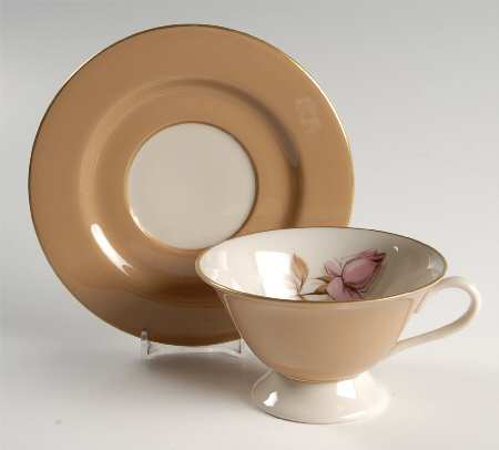 Mission Rose Footed Cup & Saucer Set
