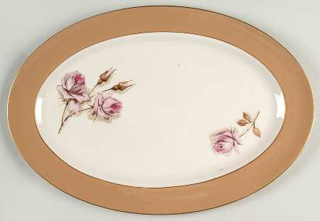 Mission Rose 13" Oval Serving Platter