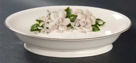 Orange Blossom & Gardenia 10" Oval Vegetable Bowl
