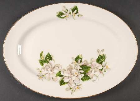 Orange Blossom & Gardenia 15" Oval Serving Platter