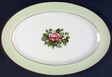 Romance Rose 13" Oval Serving Platter