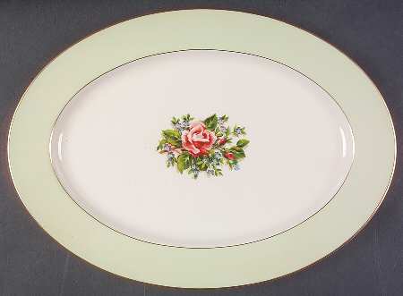 Romance Rose 15" Oval Serving Platter