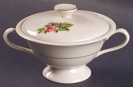 Romance Rose Sugar Bowl & Lid by Fine Arts