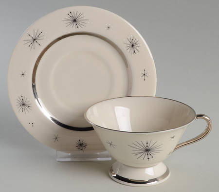 Romance of The Stars Cream Footed Cup & Saucer Set