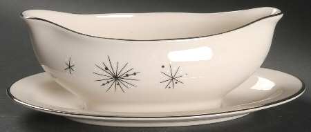 Romance of The Stars Cream Gravy Boat with Attached Underplate