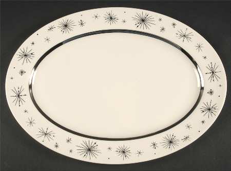 Romance of The Stars Cream 15" Oval Serving Platter
