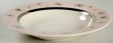 Romance of The Stars Pink Rim Soup Bowl