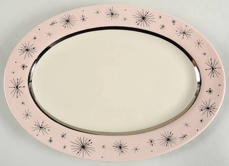 Romance of The Stars Pink 15" Oval Serving Platter