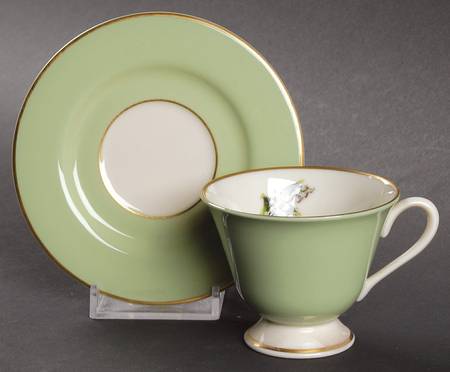 Springtime Footed Demitasse Cup & Saucer Set