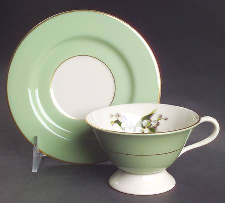 Springtime Footed Cup & Saucer Set