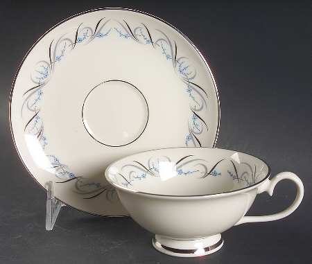 Waltz of Spring (Rim) Footed Cup & Saucer Set