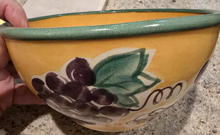 Grape Garland Embossed Pansy Purple Soup/Cereal Bowl