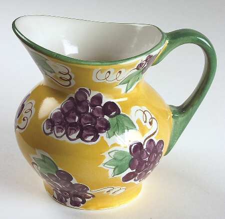 Grape Garland Embossed Pansy Purple 48 Oz Pitcher