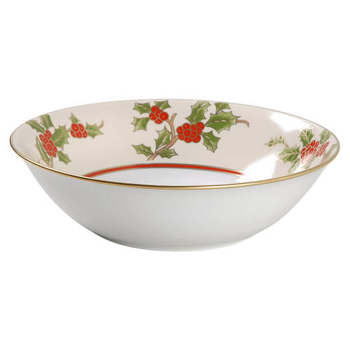 Christmas Holly 9" Round Vegetable Bowl