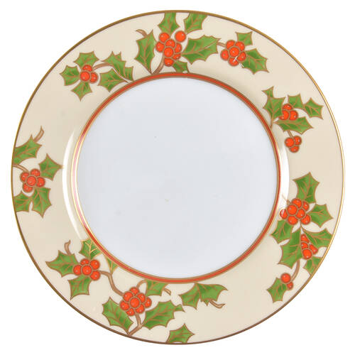 Christmas Holly Salad Plate