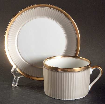 Classique d'Argent Flat Cup & Saucer Set by Fitz and Floyd
